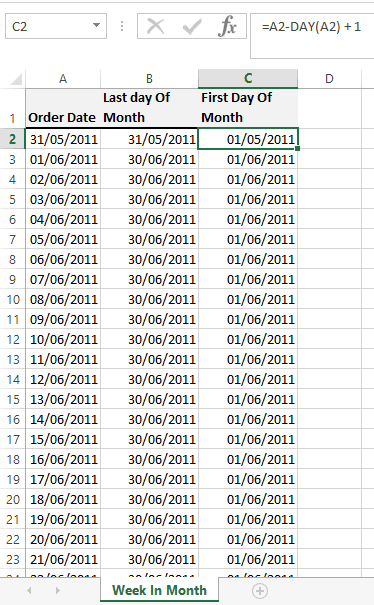 Microsoft Excel - Working With Dates Part 1