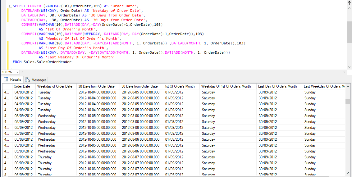 SQL Server - Working with Dates Part 1