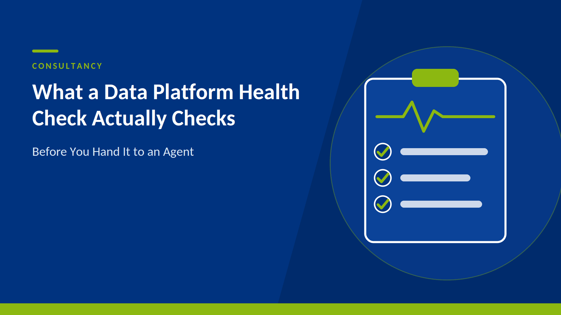 What a Data Platform Health Check Actually Checks - Before You Hand It to an Agent